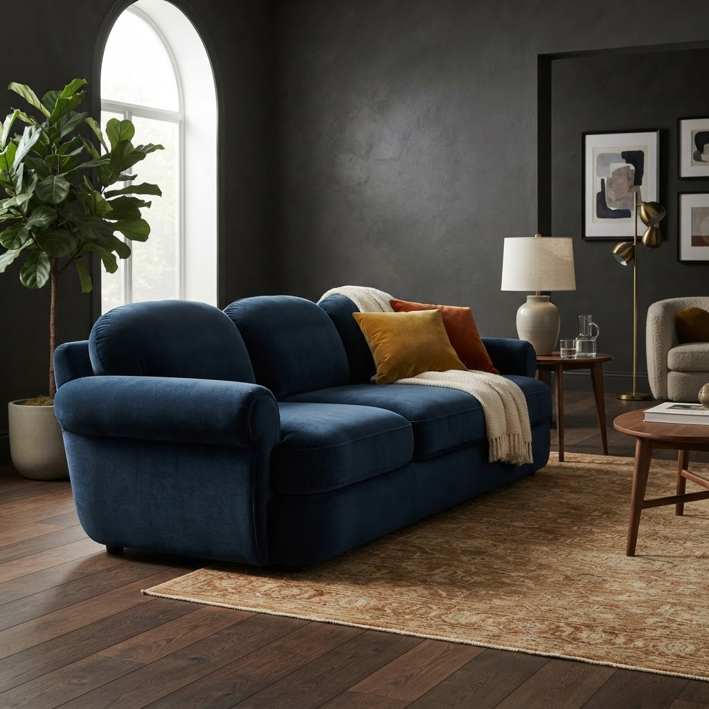 Reed Velvet Sofa